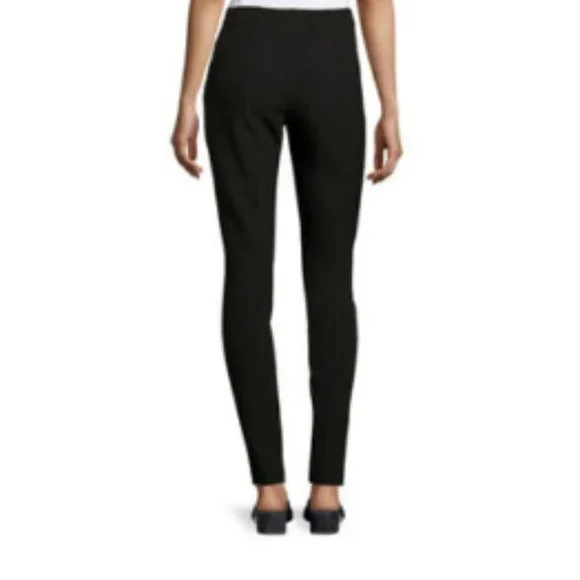 EUC Elizabeth & James Eddine Black High-Waist Skinny Zip-cuff Ponte Pants Size 2 - Picture 3 of 9